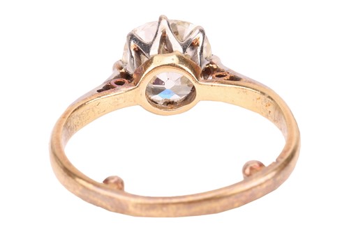 Lot 250 - An old-cut diamond solitaire ring, with an...