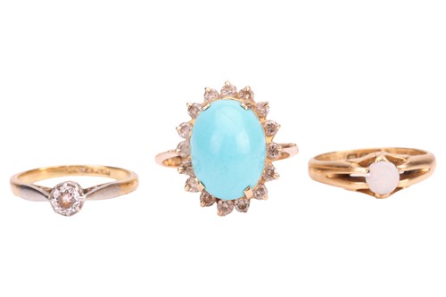 Lot Three gem-set rings; to include an Edwardian...