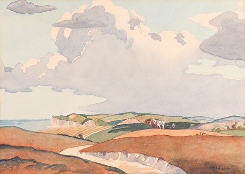 Lot 56 - Eric Slater (British, 1896 - 1963) Ploughing...