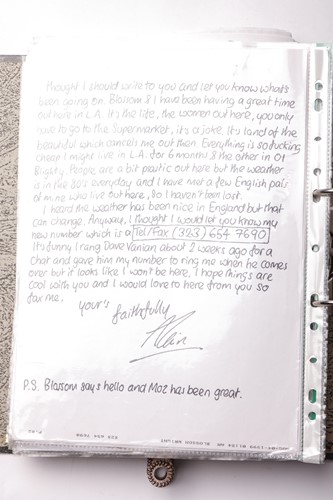 Lot 79 - Morrissey / The Smiths: A folder containing a...