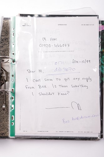 Lot 79 - Morrissey / The Smiths: A folder containing a...