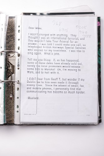 Lot 79 - Morrissey / The Smiths: A folder containing a...