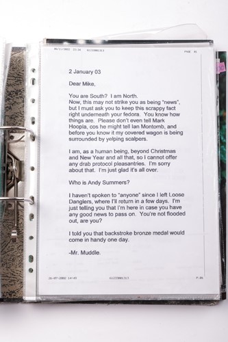 Lot 79 - Morrissey / The Smiths: A folder containing a...