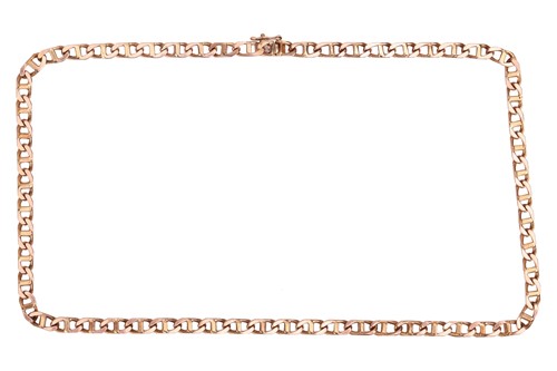 Lot 40 - An anchor link necklace in 9ct gold, the...