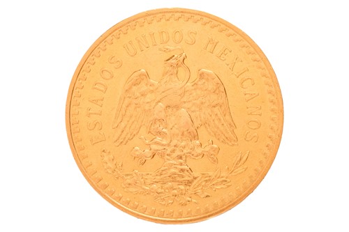 Lot 159 - A Mexican "Centenario" 1821-1930 Fifty Peso...