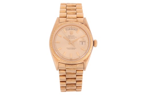 Lot Rolex 18ct Gold Day-Date Wrist Watch Reference:...