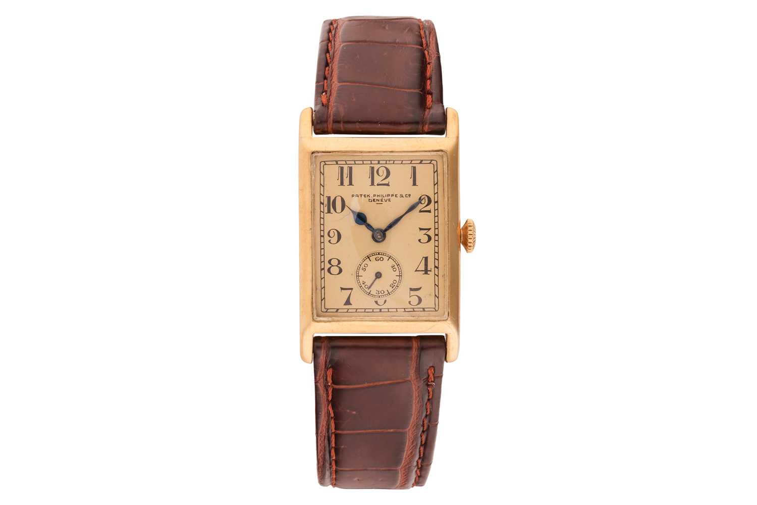 Lot 361 - Patek Philippe Gentleman’s Rectangular Wrist...
