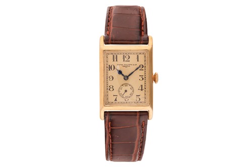 Lot 361 - Patek Philippe Gentleman’s Rectangular Wrist...