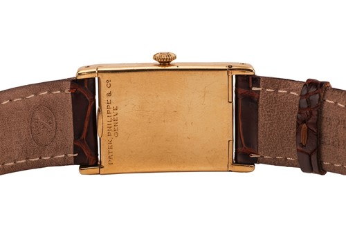 Lot 361 - Patek Philippe Gentleman’s Rectangular Wrist...