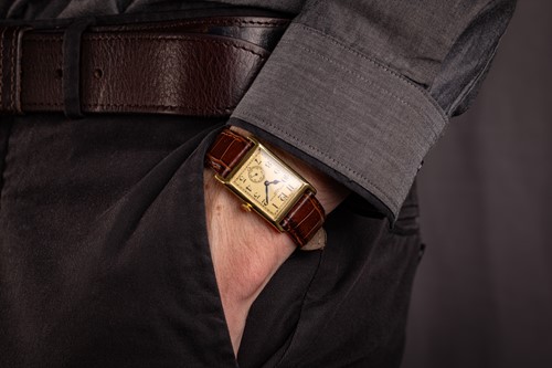 Lot 361 - Patek Philippe Gentleman’s Rectangular Wrist...