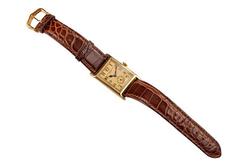 Lot 361 - Patek Philippe Gentleman’s Rectangular Wrist...