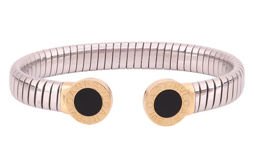 Lot Bulgari - a tubogas cuff bracelet, from the...