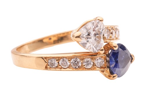 Lot 306 - Asprey - a sapphire and diamond Toi et Moi...