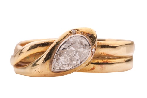 Lot 304 - A late Victorian diamond-set snake ring, of...