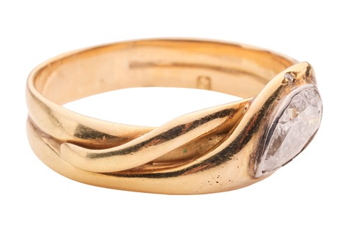 Lot 304 - A late Victorian diamond-set snake ring, of...