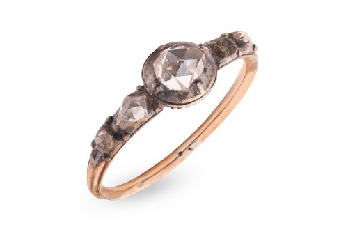 Lot A George III rose-cut diamond dress ring,...