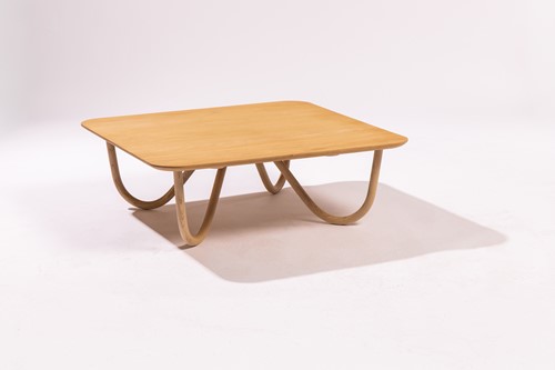 Lot A unique prototype low square coffee table,...