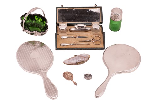 Lot 114 - A boxed lady's manicure table set, together...