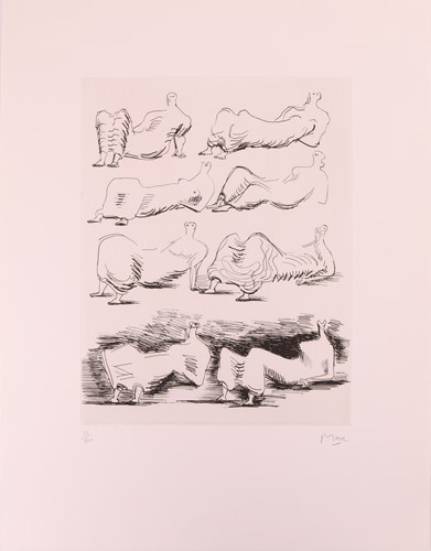 Lot 34 - Henry Moore (British 1898-1986) Eight Draped...