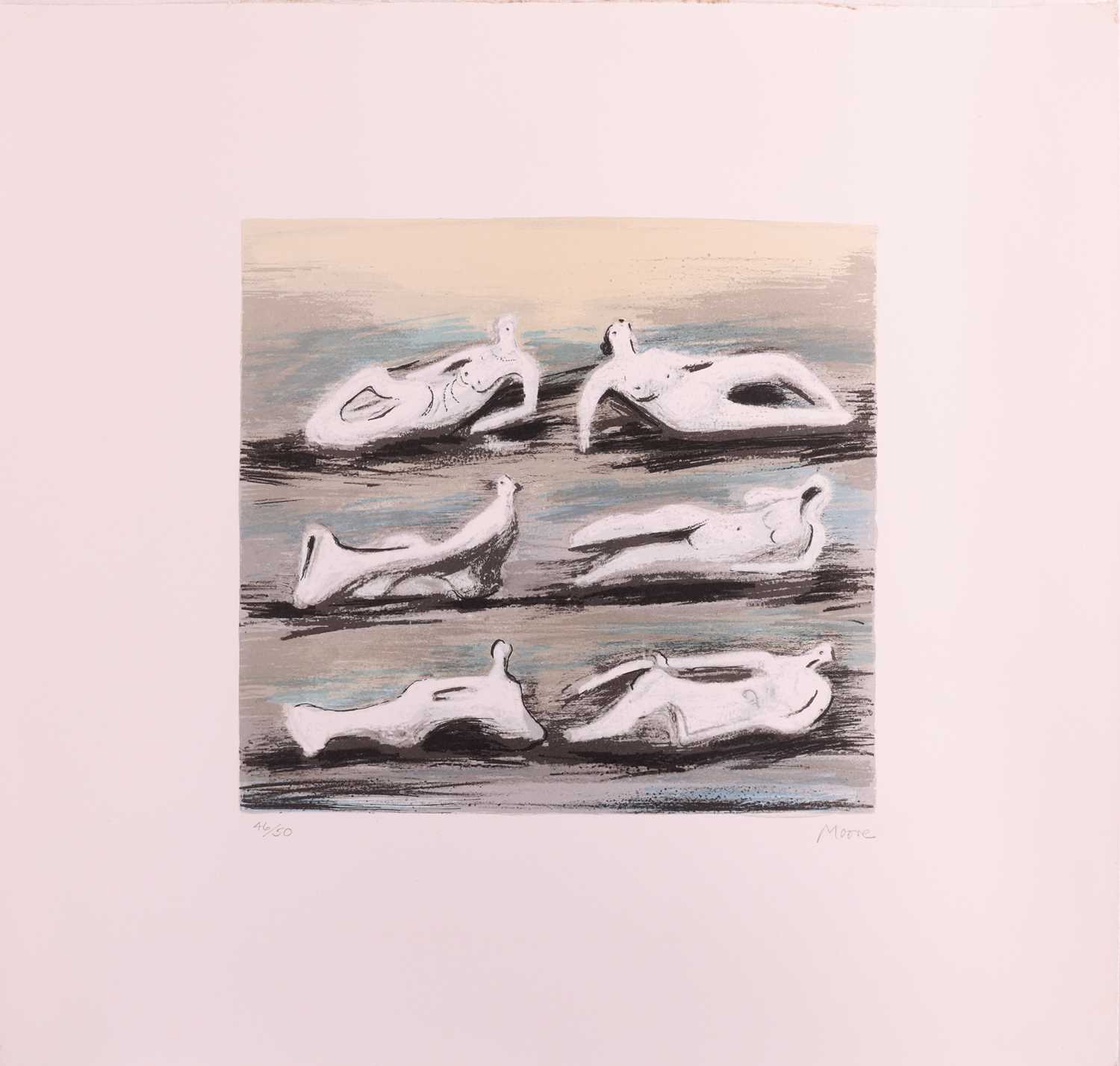 Lot 33 - Henry Moore (British 1898-1986) Six Reclining...