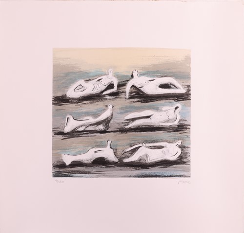 Lot 33 - Henry Moore (British 1898-1986) Six Reclining...