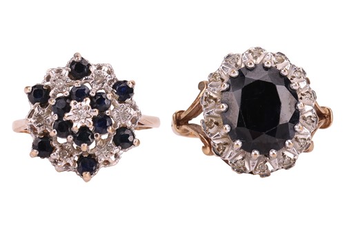Lot 120 - Two sapphire and diamond-set rings, comprising...