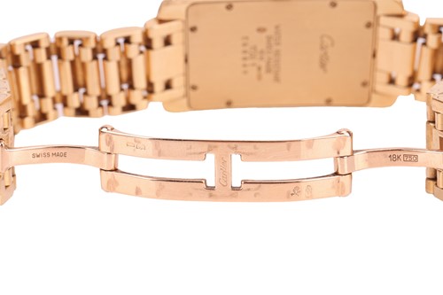 Lot 368 - Cartier 18ct Yellow Gold Tank Americaine...