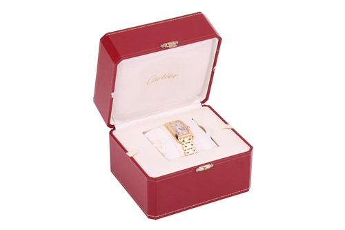 Lot 368 - Cartier 18ct Yellow Gold Tank Americaine...