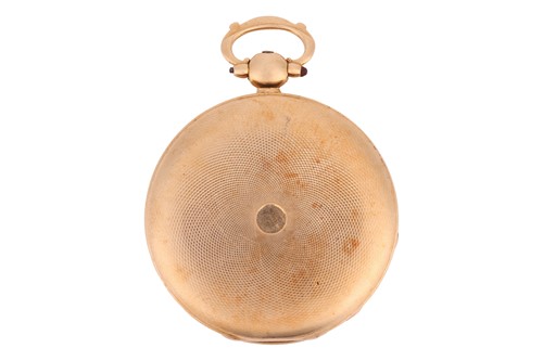 Lot 382 - A full-hunter pocket watch, featuring a key...