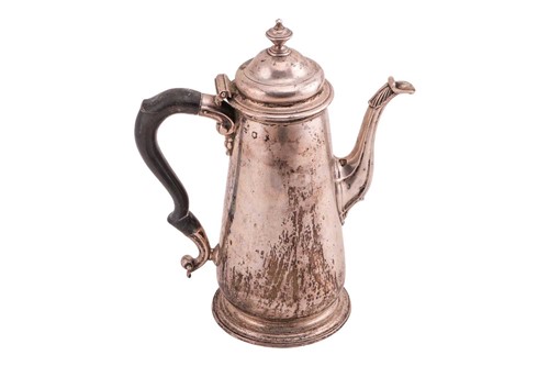 Lot 399 - A George II silver hot water pot, London 1752,...