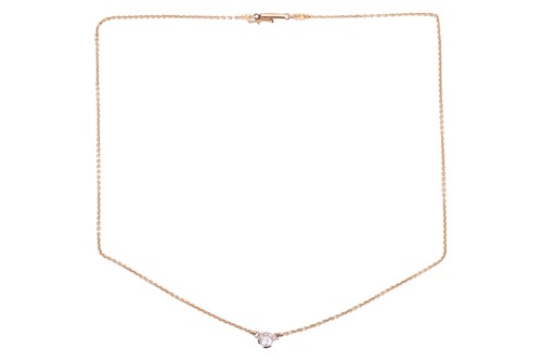 Lot 119 - A diamond single-stone necklace, featuring a...