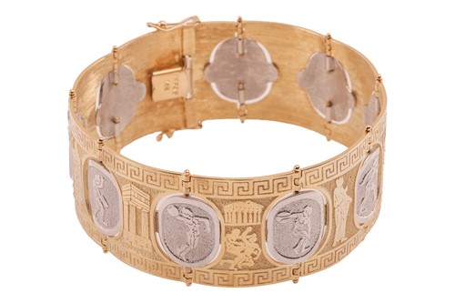 Lot 264 - A Turkish bi-coloured bracelet by Arpas. the...