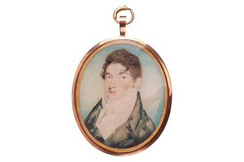 Lot 383 - A Victorian portrait miniature of a gentleman...