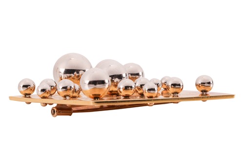 Lot 303 - Pol Bury - a two-toned kinetic sculpture...