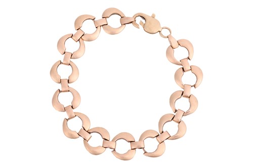 Lot 89 - A fancy link bracelet, comprising a series of...