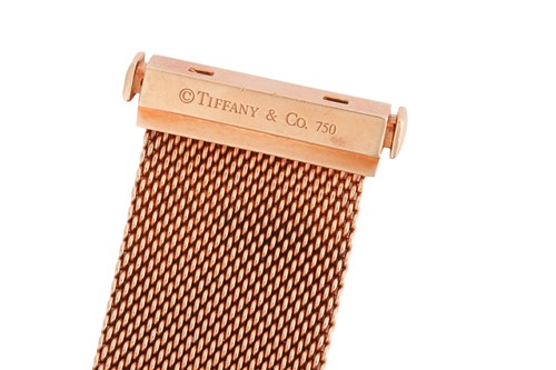 Lot 283 - Tiffany & Co. - a 'Somerset' mesh bracelet in...