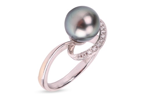 Lot 61 - Mikimoto - a cultured Tahitian pearl and...