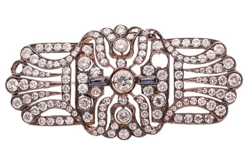 Lot 300 - An Art Deco diamond-set brooch, the...