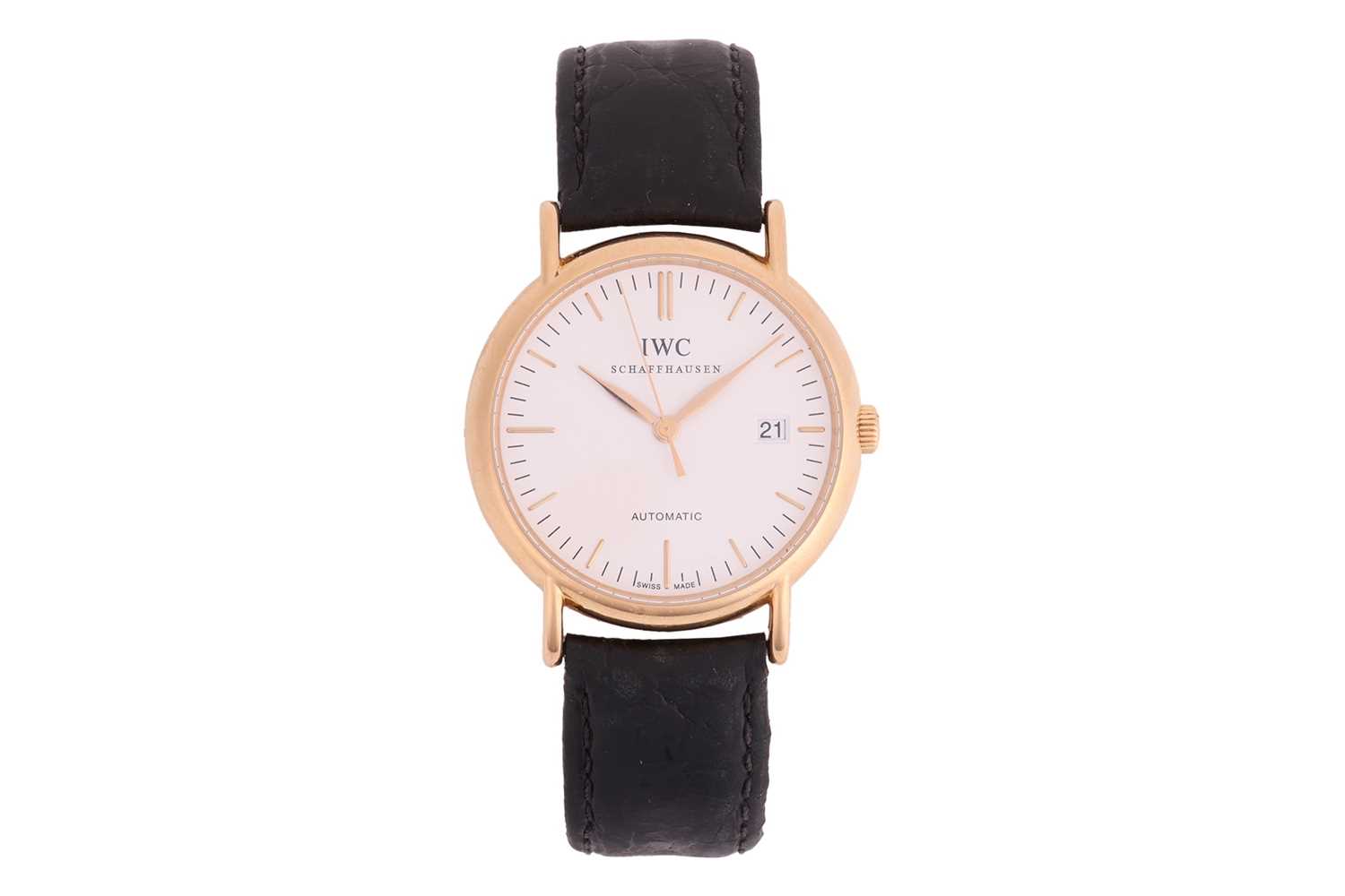 Lot 350 - IWC Schaffhausen 18ct Gold Portofino Wrist...