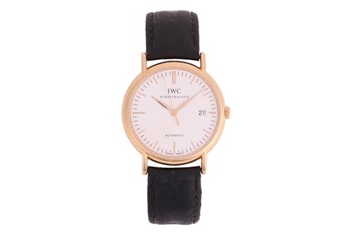 Lot 350 - IWC Schaffhausen 18ct Gold Portofino Wrist...