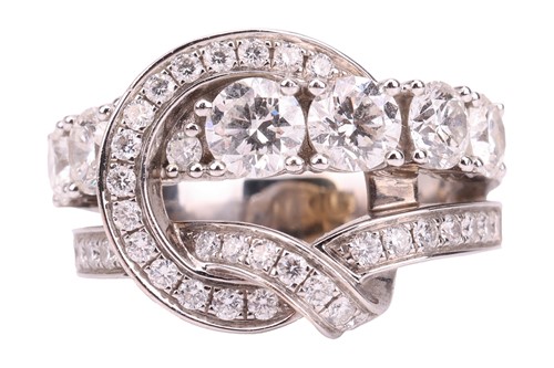 Lot 275 - Boodles - a diamond-set 'Knot' ring in 18ct...