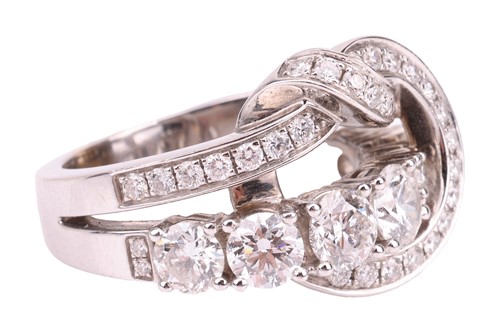 Lot 275 - Boodles - a diamond-set 'Knot' ring in 18ct...