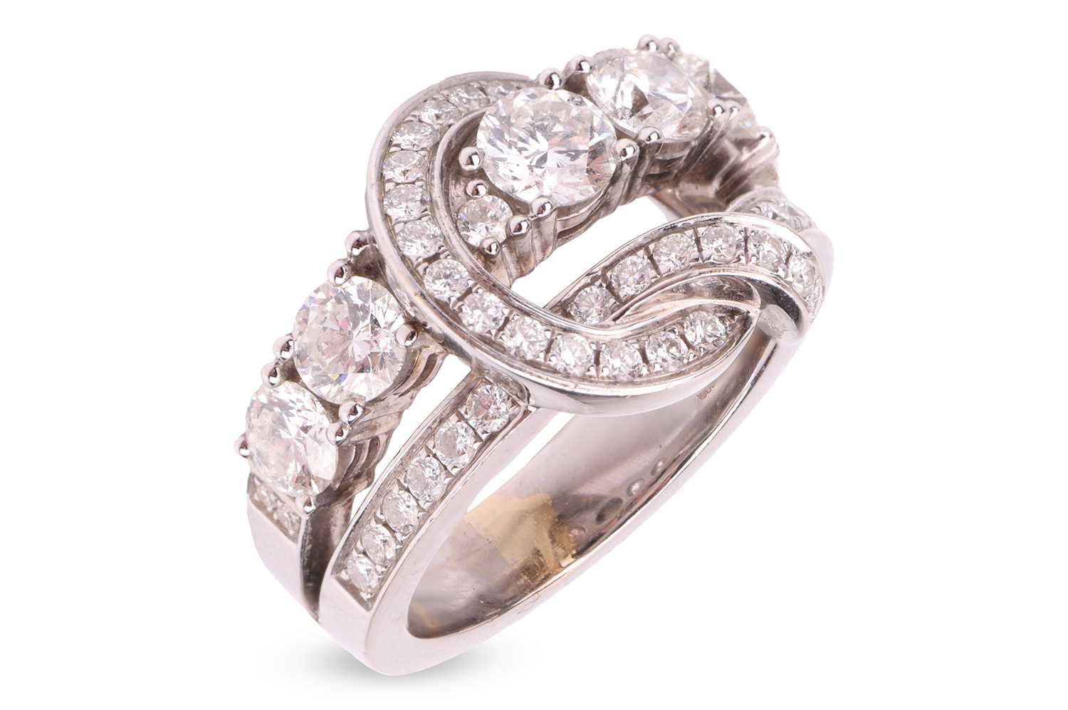Lot 275 - Boodles - a diamond-set 'Knot' ring in 18ct...