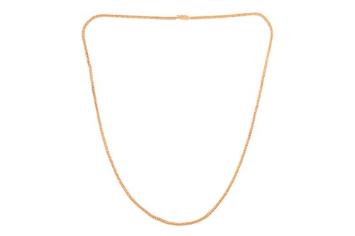 Lot 271 - A Sri Lankan (?) long fancy chain necklace,...