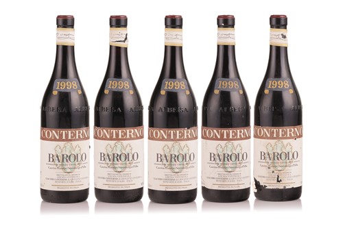 Lot 107 - Five bottles of Conterno Barolo Cascina...
