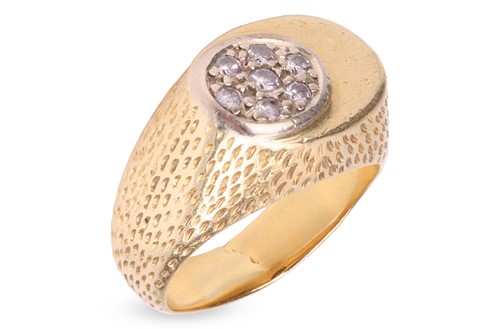 Lot 52 - A diamond-set signet ring; featuring a...