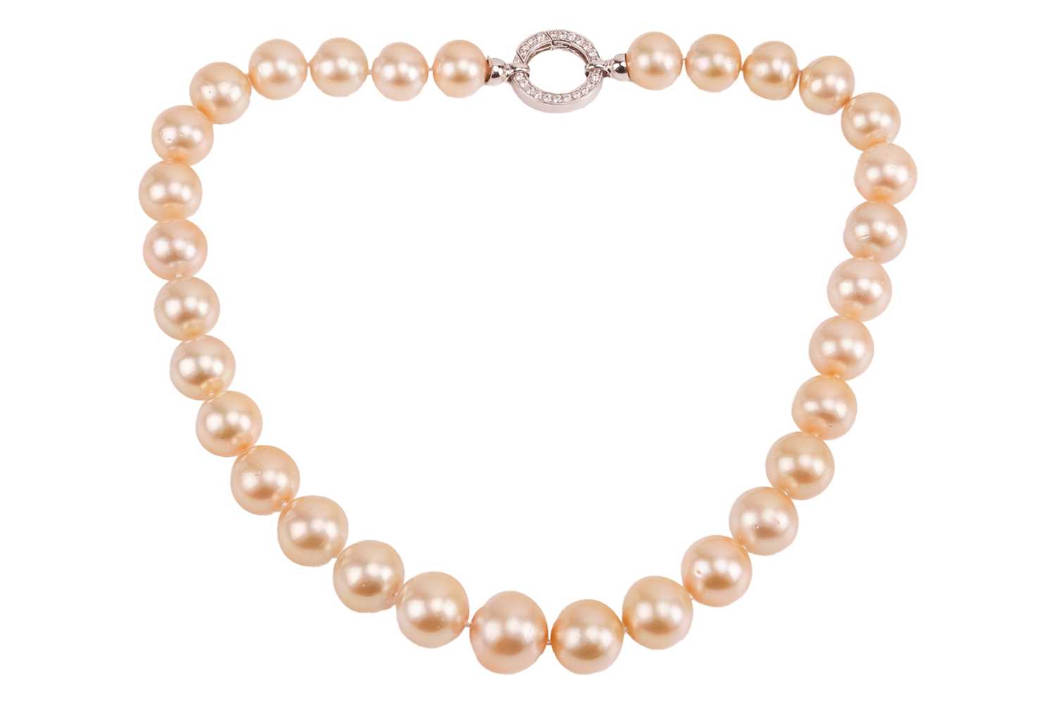 Lot A cultured South Sea pearl necklace, the...