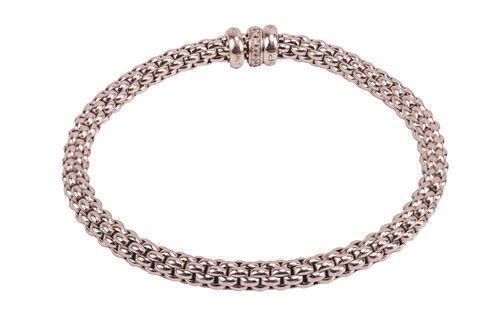 Lot 90 - Fope - a diamond-set Solo Flex'It bracelet,...