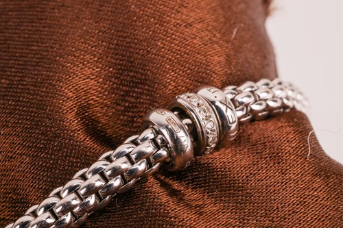 Lot 90 - Fope - a diamond-set Solo Flex'It bracelet,...