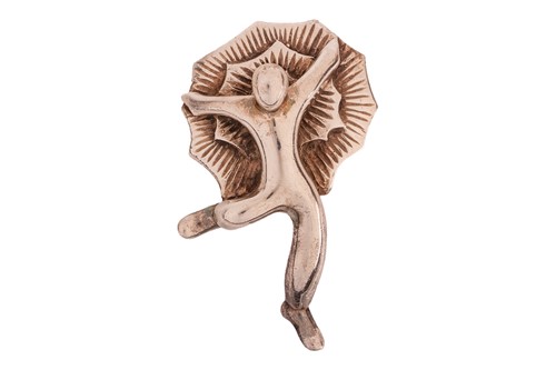 Lot Asprey - a "Dancin' Man" silver brooch,...